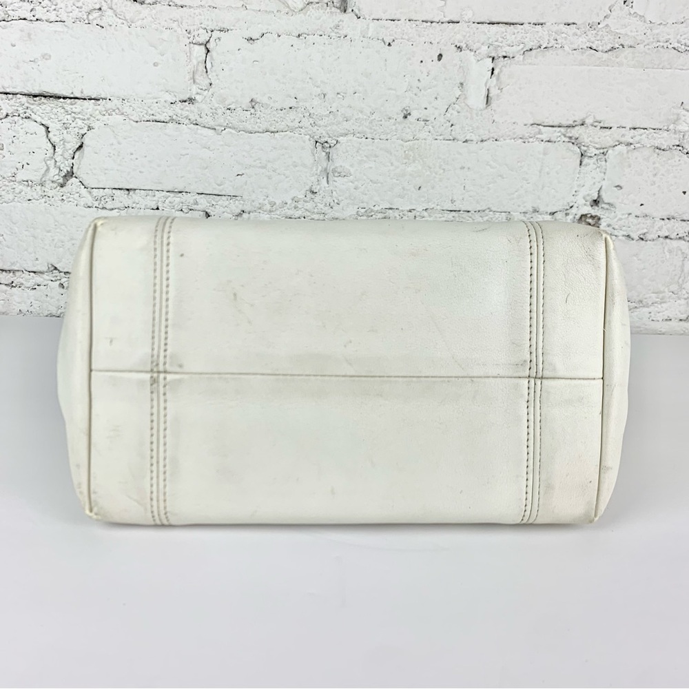 Coach Vintage Waverly White Leather Satchel Handbag Purse 4133 - Picture 8 of 10